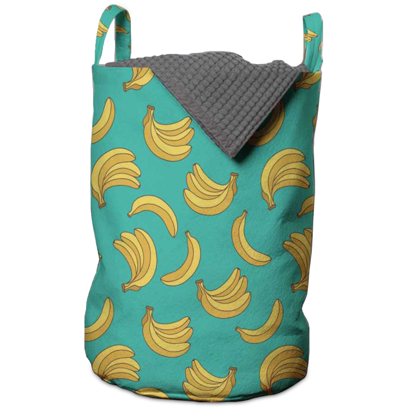 Корзина Bananas Pattern Basket Бирюзовый Желтый в Сочи | Loft Concept 