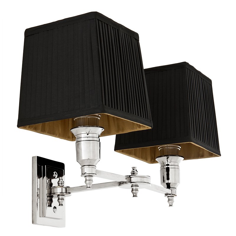 Бра Wall Lamp Lexington Double Nickel+Black Никель Черный в Сочи | Loft Concept 