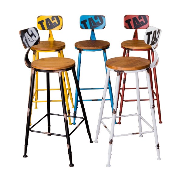 Барный стул Craft Bar Stool Желтый Красный Синий Черный в Сочи | Loft Concept 