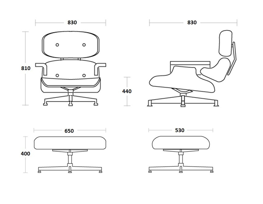 Кресло Eames Lounge Chair & Ottoman в Сочи