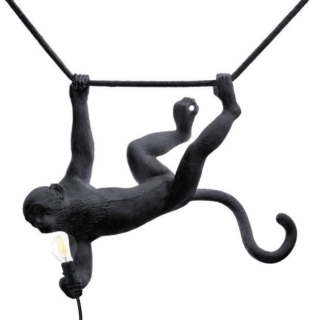 Подвесной светильник Seletti The Monkey Lamp Swing Black Черный в Сочи | Loft Concept 