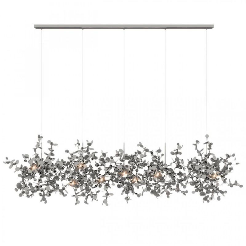 Люстра Terzani Argent Suspension Linear Silver длина 150 см Серебряный в Сочи | Loft Concept 