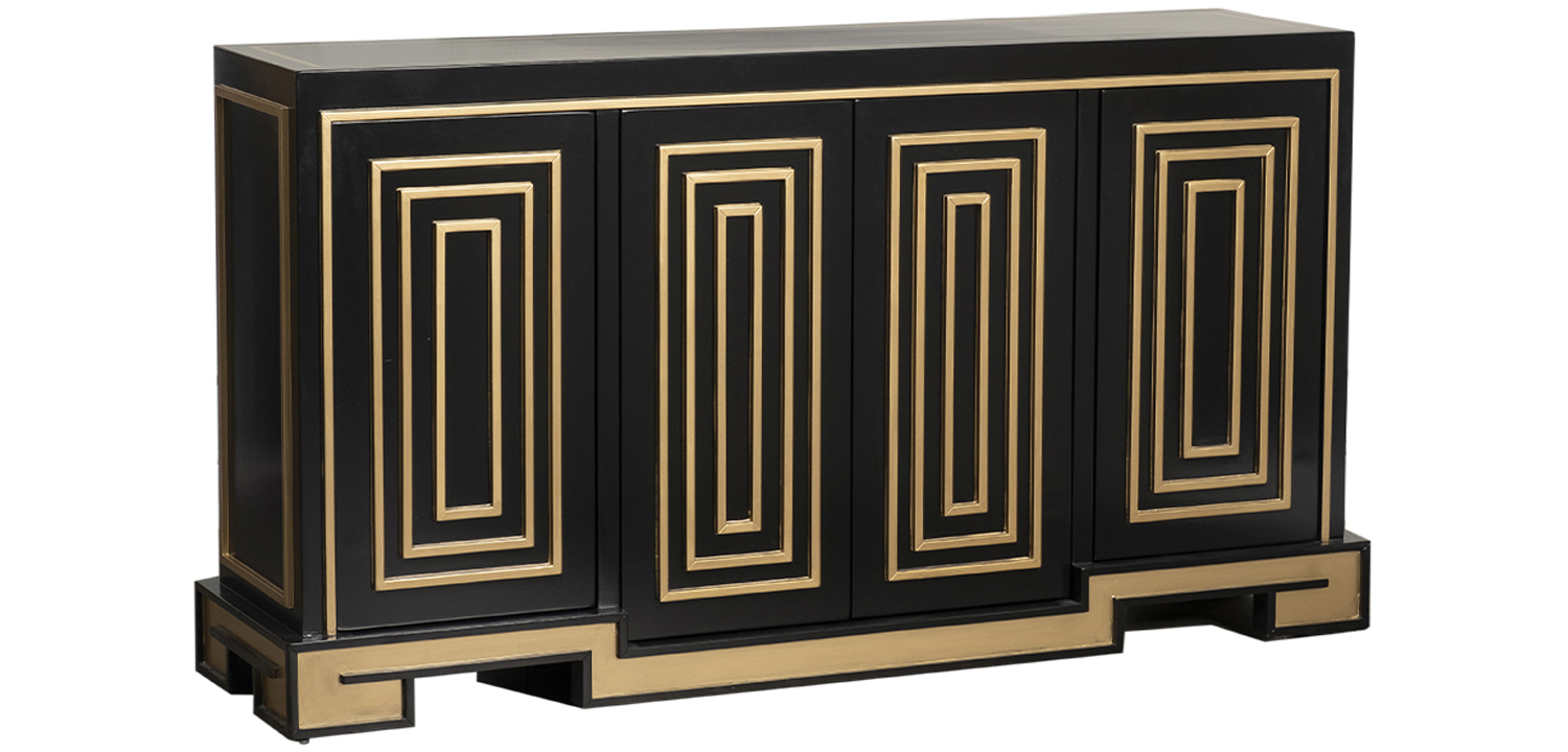 Комод в стиле арт-деко Meandro Chest of drawers Черный - фото №1