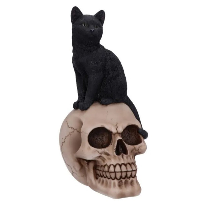 Статуэтка Skull Black Cat Черный в Сочи | Loft Concept 