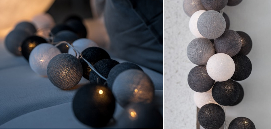 Гирлянда хлопковые фонарики Сotton Ball Antra - Loft-Concept в Сочи