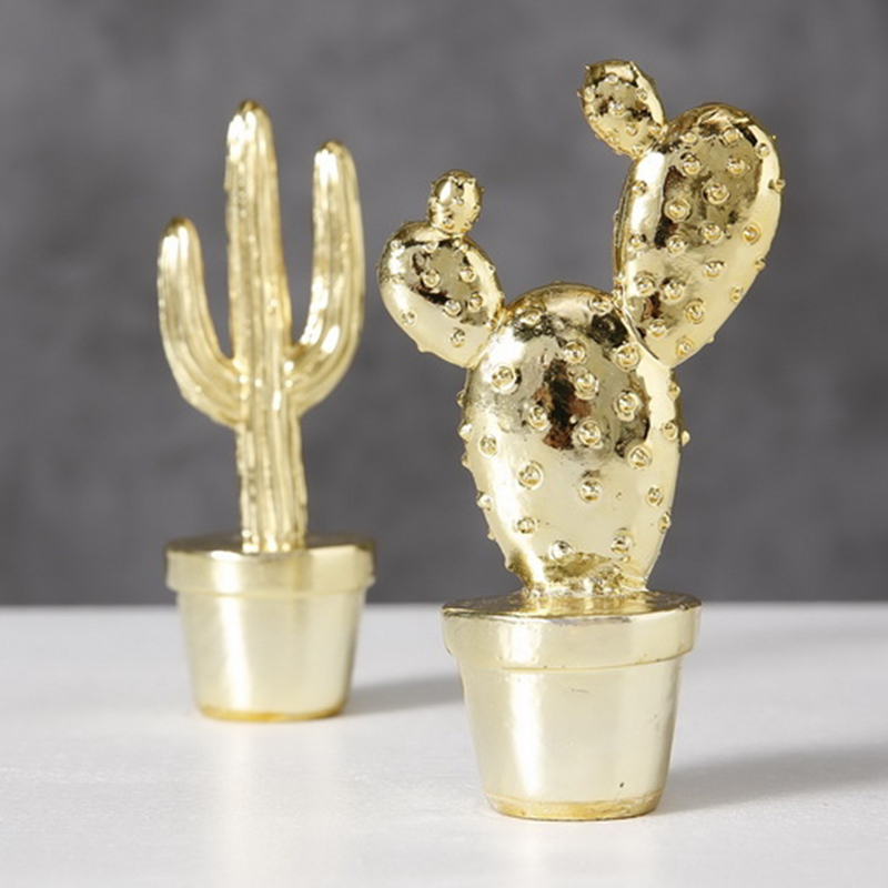 Набор статуэток Golden Cactus Figurine Золотой в Сочи | Loft Concept 