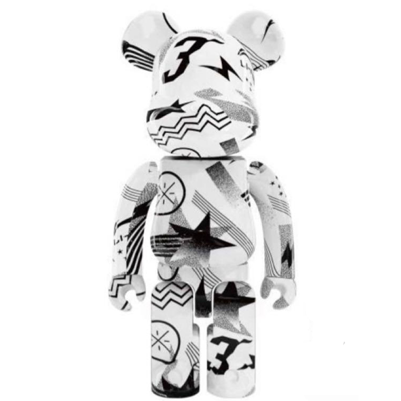 Статуэтка Bearbrick Li-Ning Fashion White Белый Черный в Сочи | Loft Concept 