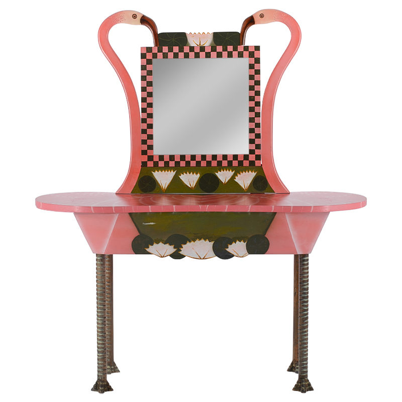 Трельяж Flamingos and Lotus Dressing Table Розовый Латунь в Сочи | Loft Concept 