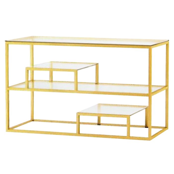 Консоль Step Console Gold Глянцевое золото Прозрачный (Transparent) в Сочи | Loft Concept 