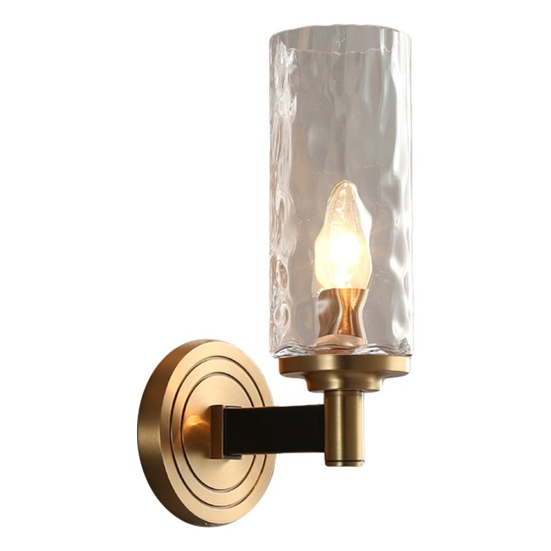 Бра LIAISON black and brass wall lamp Черный Латунь Прозрачное Стекло в Сочи | Loft Concept 