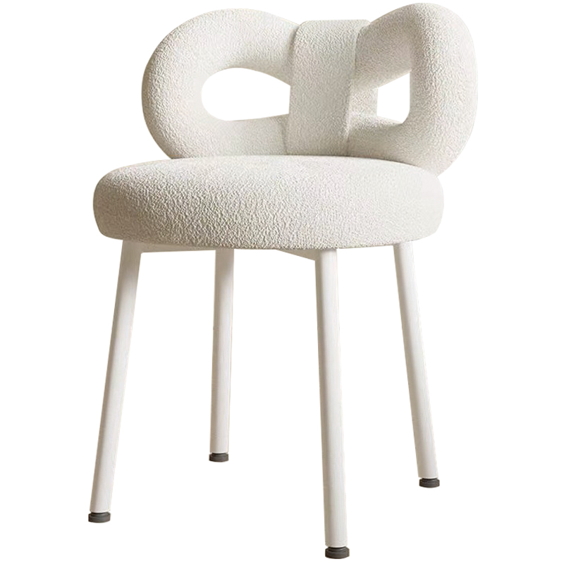 Стул Claire White Boucle Chair Белый в Сочи | Loft Concept 