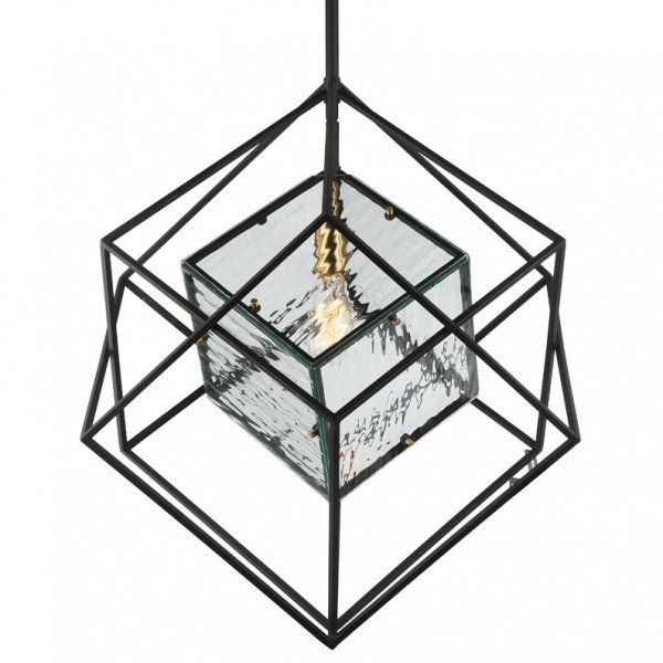 Люстра Glass Cub Pendant 61 Черный в Сочи | Loft Concept 