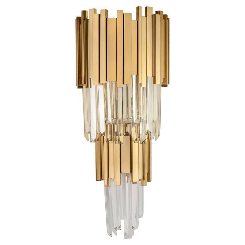 Бра Luxxu Modern Cascade Wall Lamp Gold 58 Золотой Прозрачное Стекло в Сочи | Loft Concept 