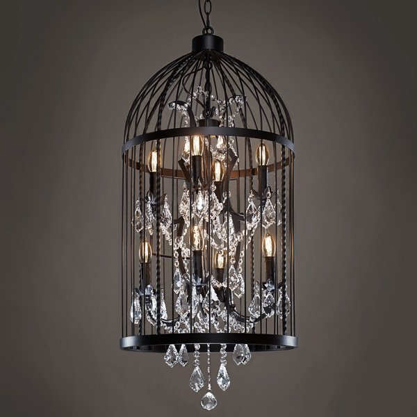 Люстра Steampunk Birdcage Chandelier 45 black Черный в Сочи | Loft Concept 