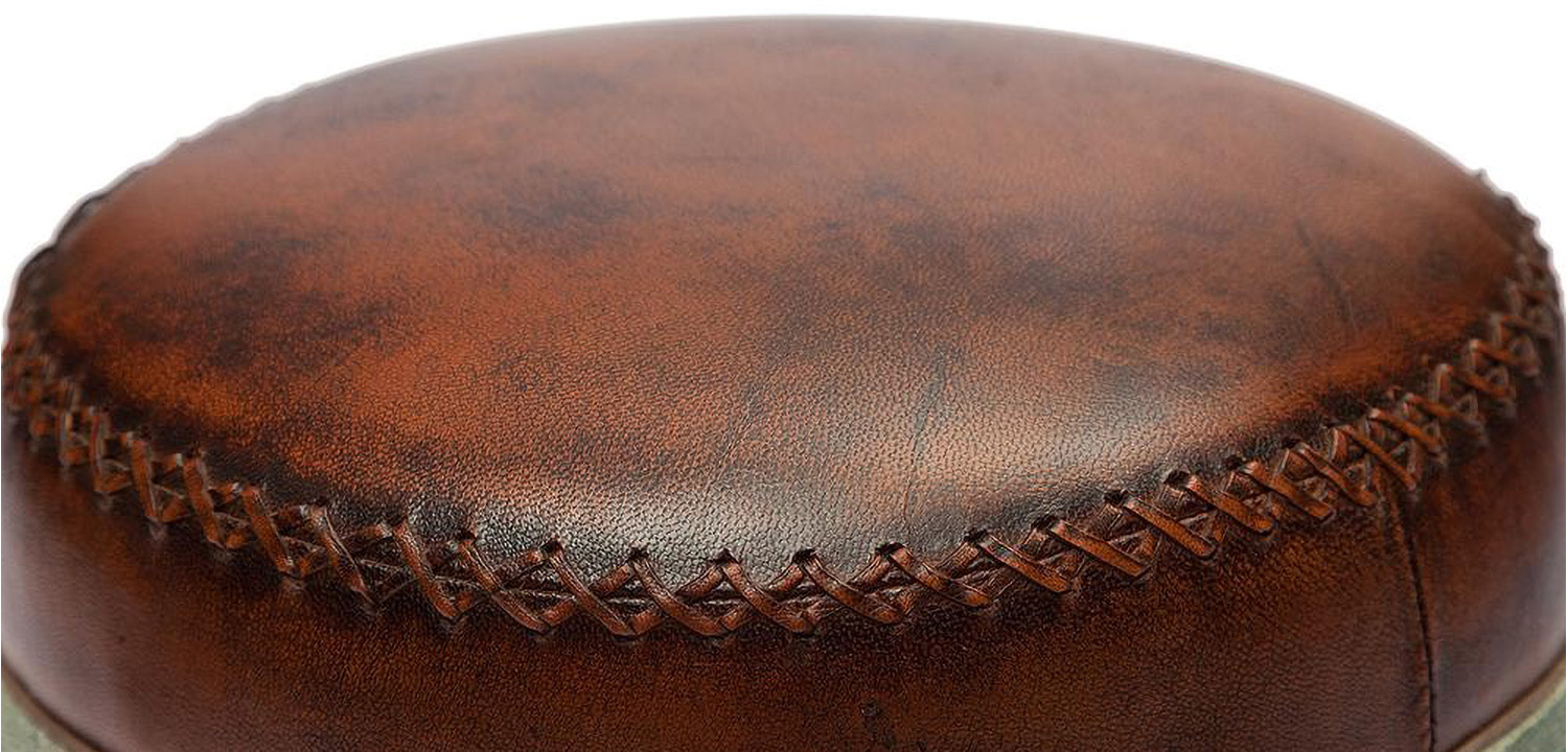 Пуф Vintage Buffalo Leather Pouf - фото