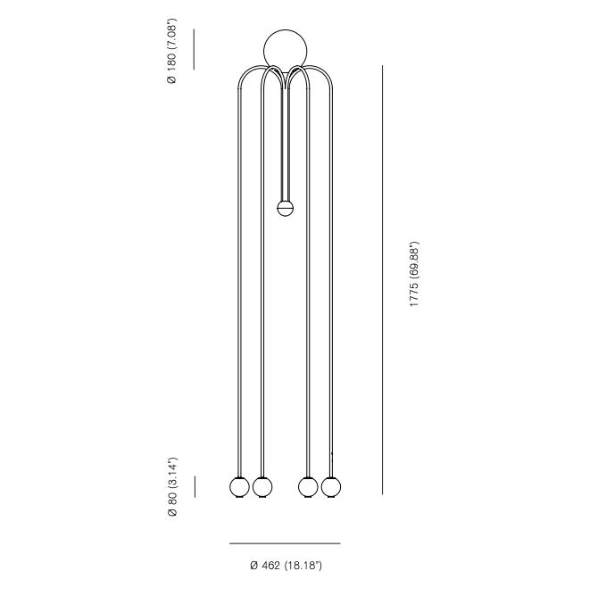 Торшер Michael Anastassiades Fontana Amorosa  Bellagio в Сочи