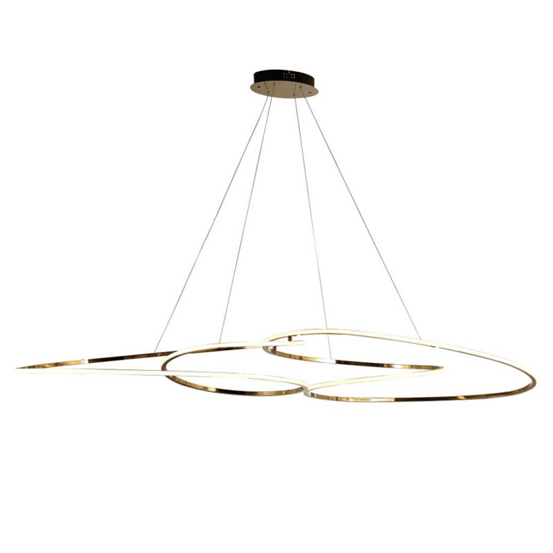 Люстра Adenor Ring Horizontal Gold Chandelier Золотой в Сочи | Loft Concept 