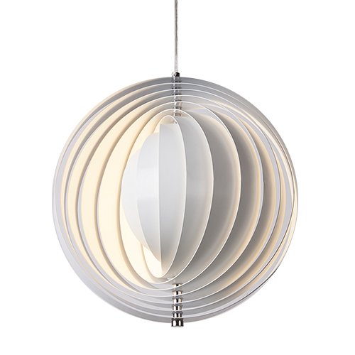 Подвесной светильник Led Pendant Rotates Space Ball Metal Белый в Сочи | Loft Concept 