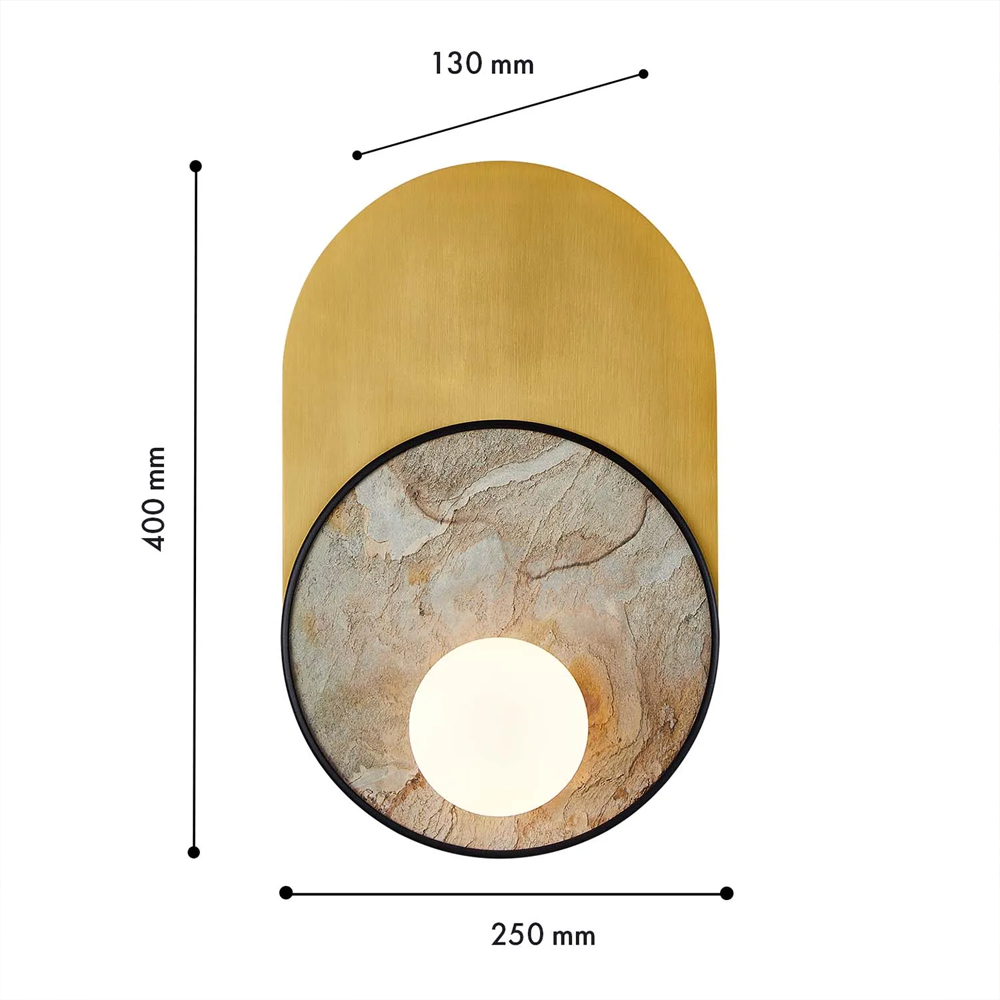 Бра с каменным диском в металлической раме Sandstone Painting в Сочи