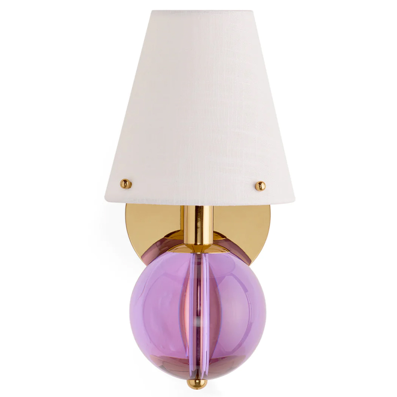 Бра BELVEDERE SCONCE Jonathan Adler Pink Золотой Белый Сиреневый в Сочи | Loft Concept 