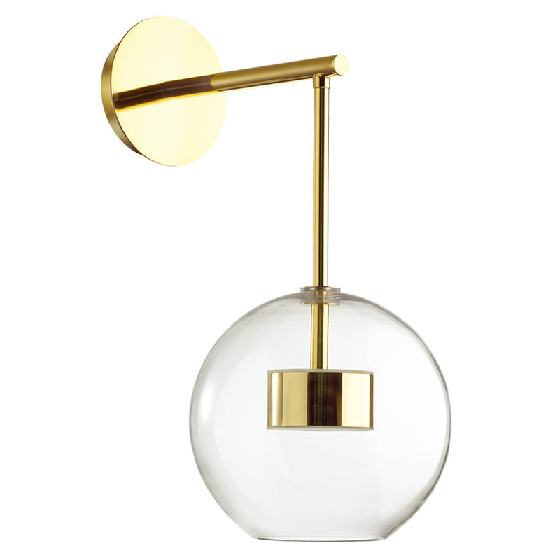 Бра Transparent Bubble Sconce gold Прозрачный Глянцевое золото в Сочи | Loft Concept 