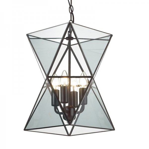 Люстра PolyPyramid Glass Pendant 4 Прозрачный в Сочи | Loft Concept 