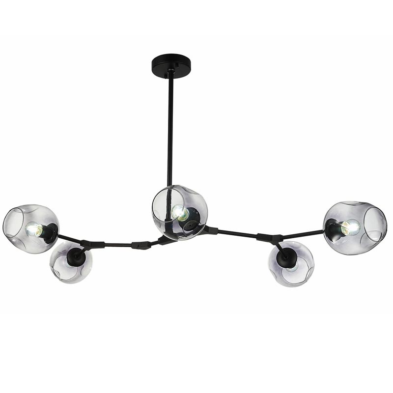 Люстра  Branching Bubble Chandelier 5 black Черный Дымчатый (Smoke) в Сочи | Loft Concept 