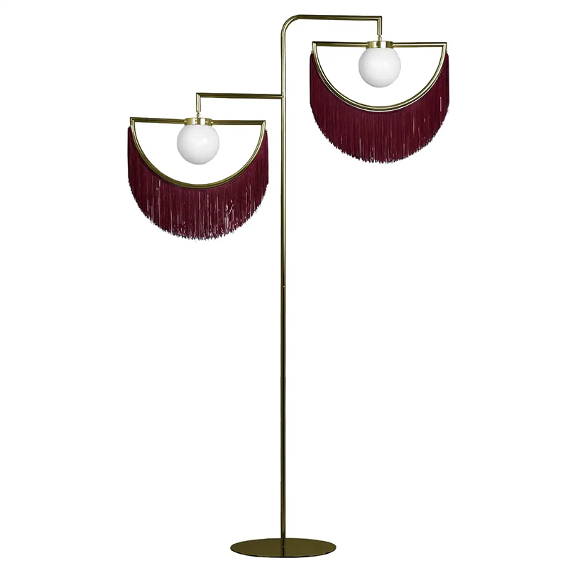 Торшер Wink Standing Lamp by Houtique Wine Золотой Бургундский красный в Сочи | Loft Concept 