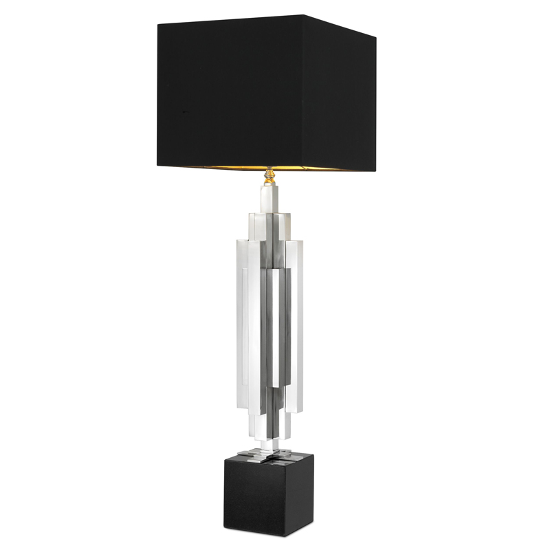 Настольная лампа Eichholtz Table Lamp Ellis Никель Черный в Сочи | Loft Concept 