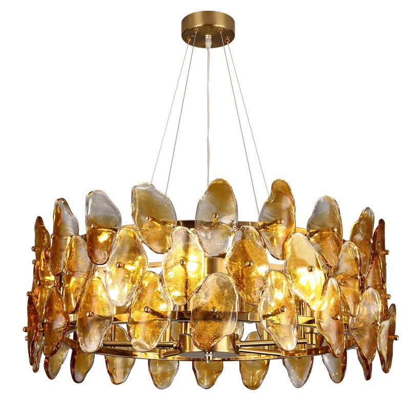 Люстра Amber Shells Chandelier Латунь Янтарь (Amber) в Сочи | Loft Concept 