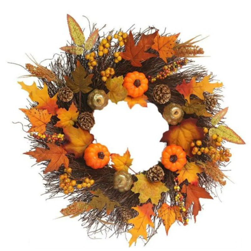 Аксессуар на стену Halloween Wreath Оранжевый Коричневый в Сочи | Loft Concept 