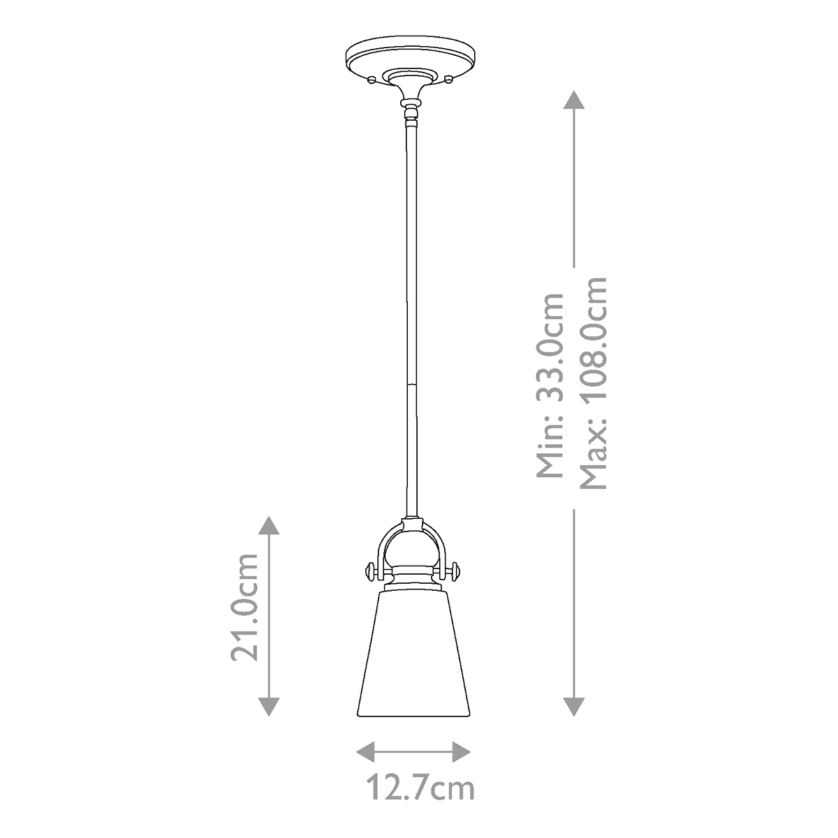 Подвесной светильник бронзового цвета с матовым стеклянным плафоном в форме конуса Hinkley в Сочи