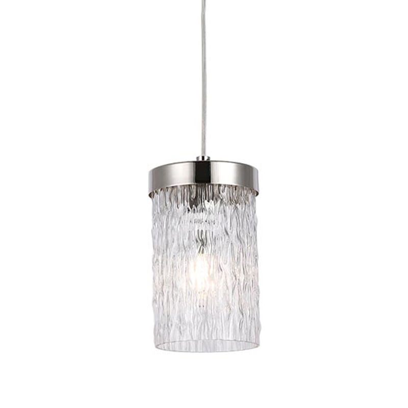 Подвесной светильник Estebe Nickel Glass Hanging Lamp Никель Прозрачный в Сочи | Loft Concept 