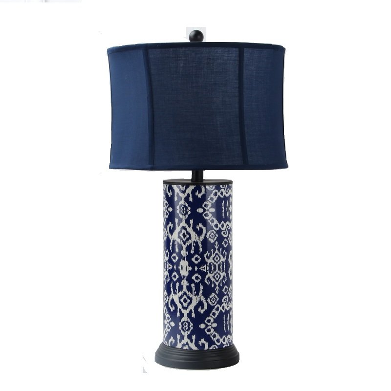 Настольная лампа Deep Blue Table Lamp Синий Белый в Сочи | Loft Concept 