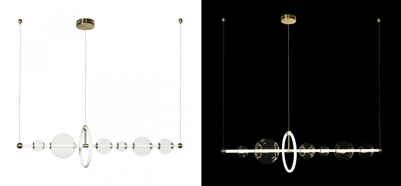 Люстра светодиодная линейная Iona Necklace белая 120 см - фото №1