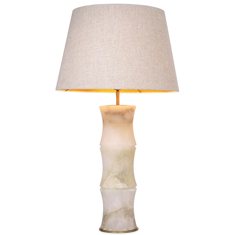 Настольная лампа Eichholtz Table Lamp Bonny Alabaster Латунь Бежевый Бежево-серый в Сочи | Loft Concept 