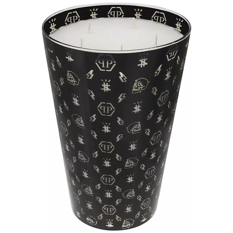 Свеча Philipp Plein Candle Monogram XL Черный Белый в Сочи | Loft Concept 