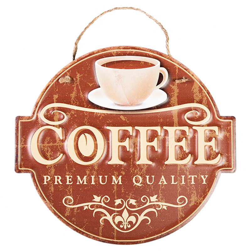 Аксессуар на стену Coffee Premium Quality Коричневый винтаж в Сочи | Loft Concept 