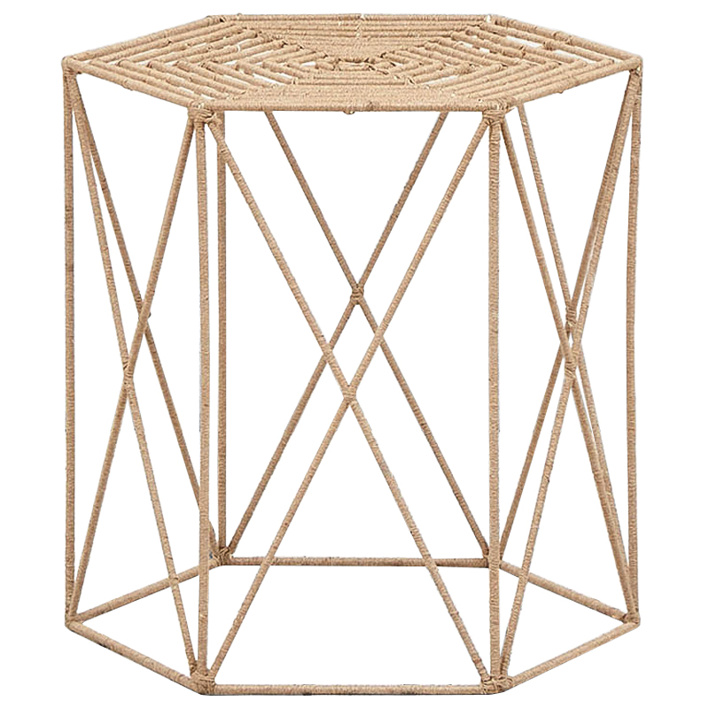 Приставной стол Wicker Alma Side Table Бежевый в Сочи | Loft Concept 