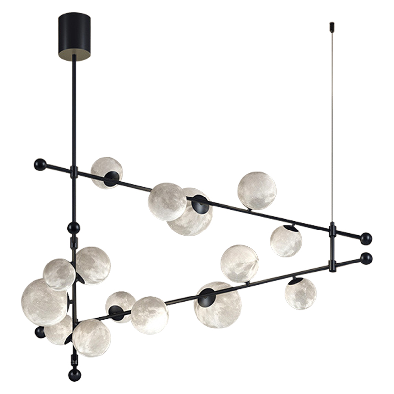 Светильник Tech Lighting Modern Rail Geometric Linear Suspension 15 Black Черный Белый в Сочи | Loft Concept 