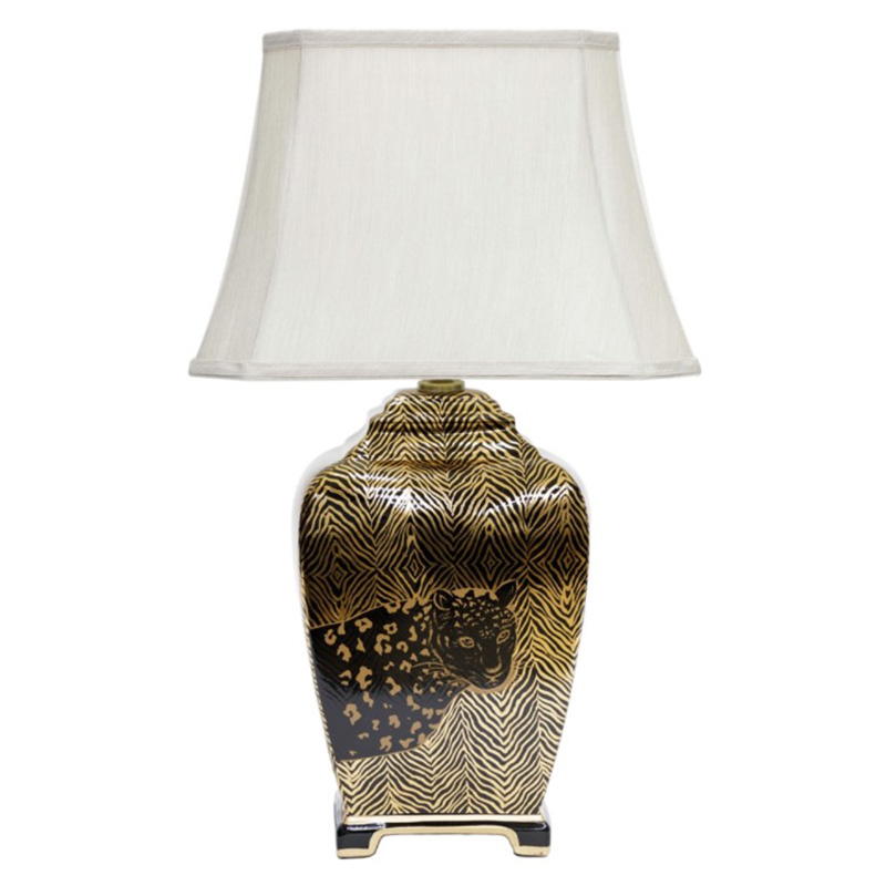 Настольная лампа Leopard Table lamp black and gold Черный Золотой Белый в Сочи | Loft Concept 