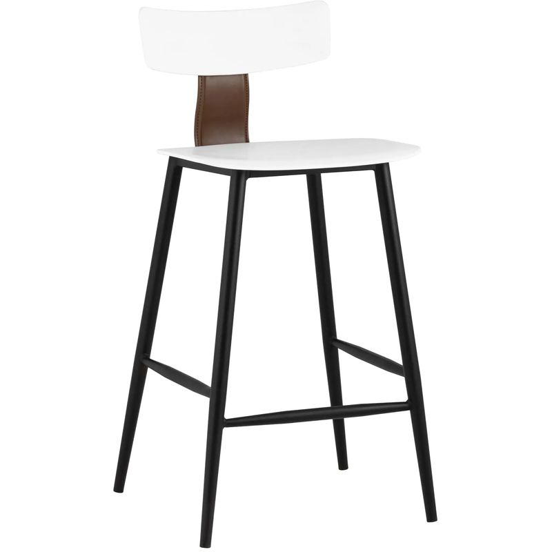 Стул Барный ANT White Eco-Leather 2 шт Белый Коричневый Черный Стул Барный ANT White Eco-Leather 2 шт Белый Коричневый Черный в Сочи | Loft Concept