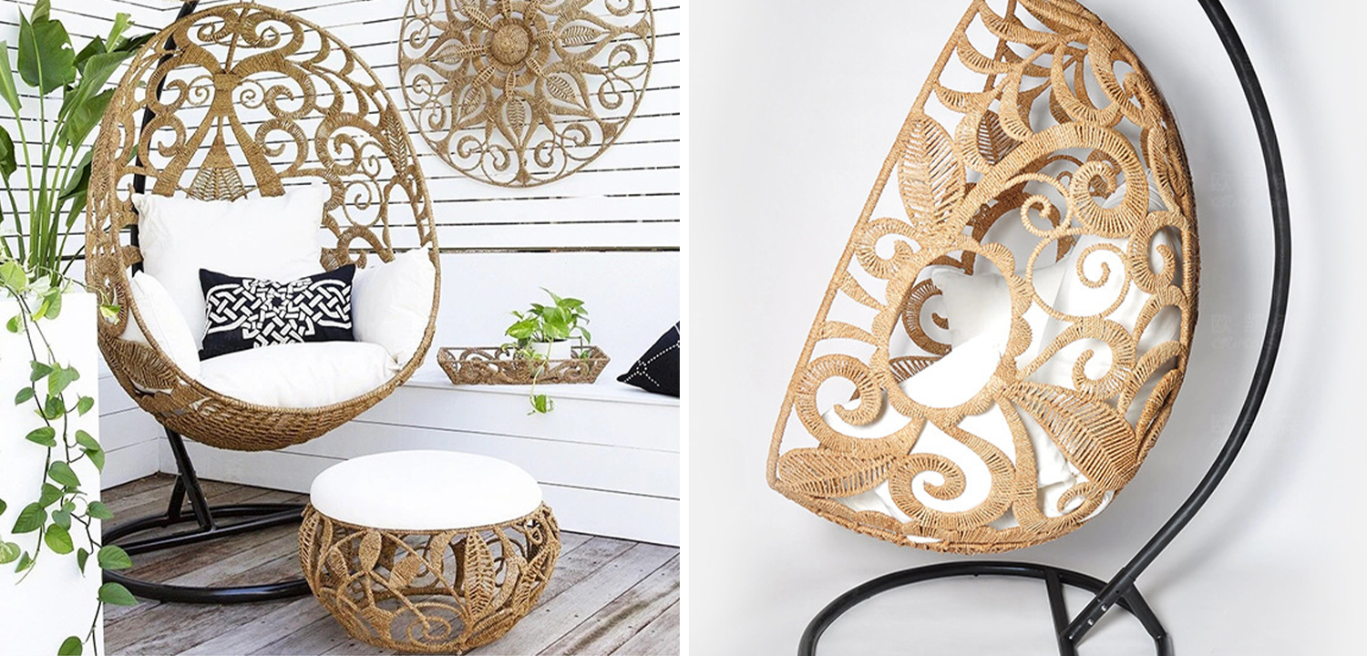 Плетеное кресло Azure Wicker Armchair - фото