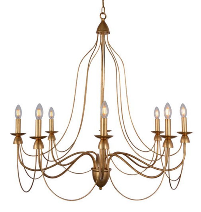 Люстра Wrought Iron Chandelier Золотой в Сочи | Loft Concept 