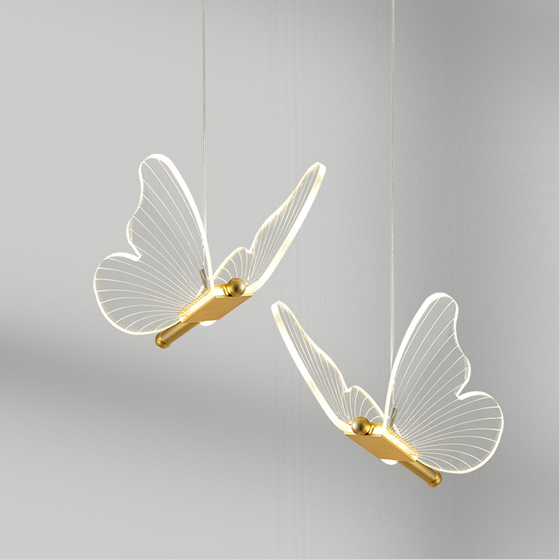 Butterfly Double Pendant Lamp D Прозрачный Латунь в Сочи | Loft Concept 