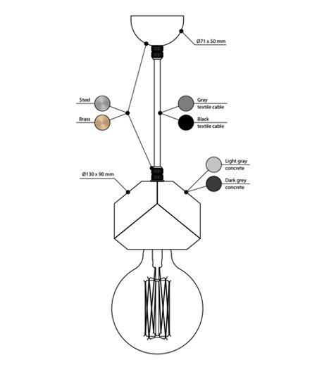 Подвесной светильник BETON MAKT в Сочи