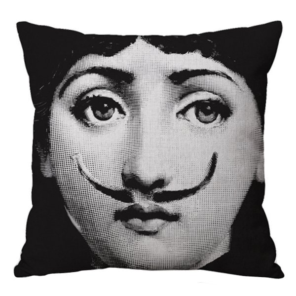 Декоративная подушка Fornasetti 021 Черно-белый в Сочи | Loft Concept 