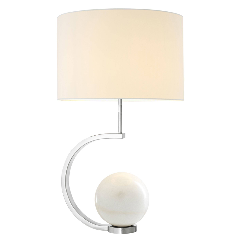 Настольная лампа Eichholtz Table Lamp Luigi white marble Белый Никель Белый Мрамор Bianco в Сочи | Loft Concept 