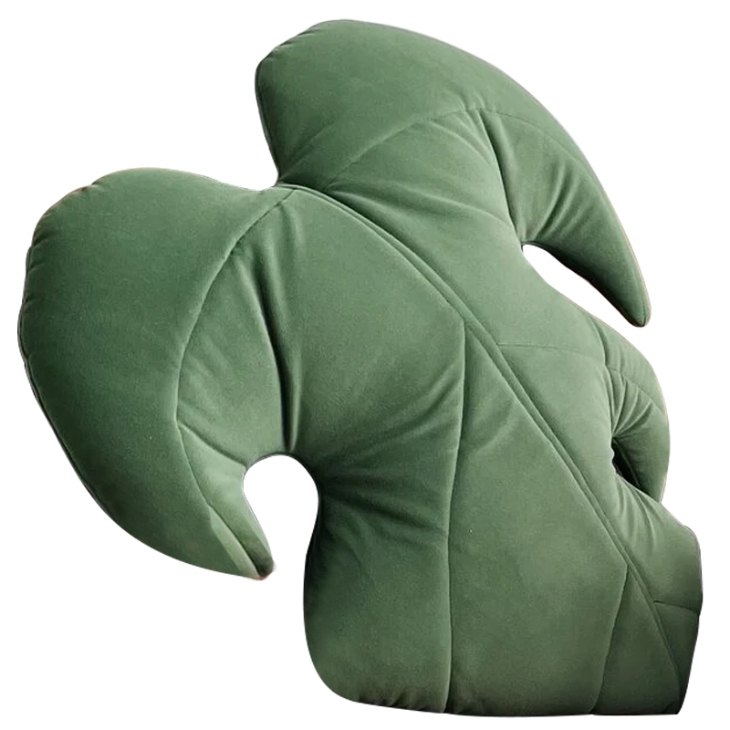 Декоративная подушка Botanical Cushion Monstera Зеленый в Сочи | Loft Concept 