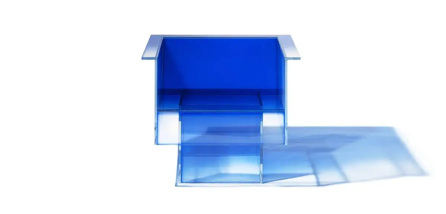 Дизайнерское Кресло Null Blue Glass Clear Armchair by Studio Buzao - фото №1